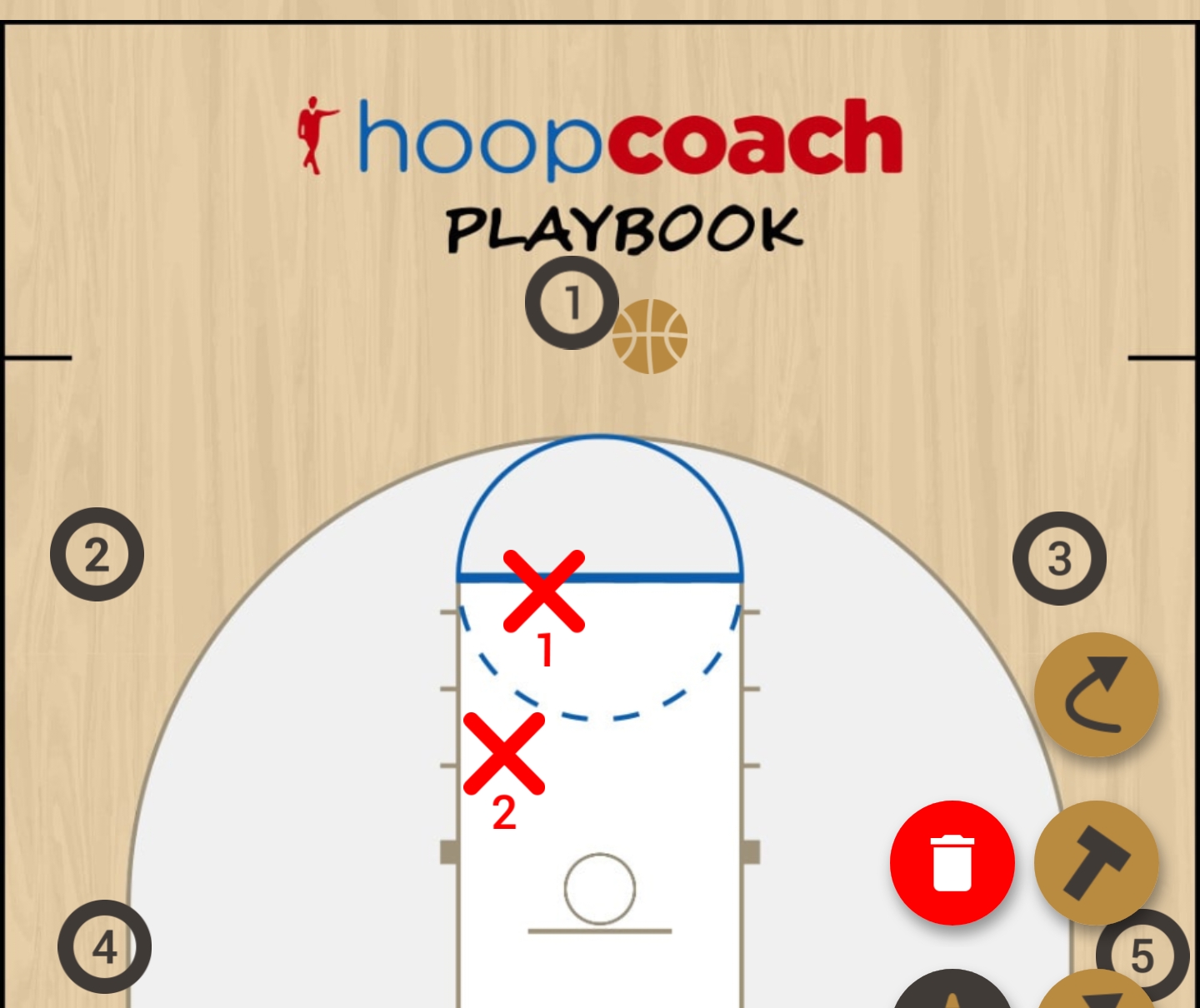 Basketball Play Caridnal or 5 Man to Man Set motion

