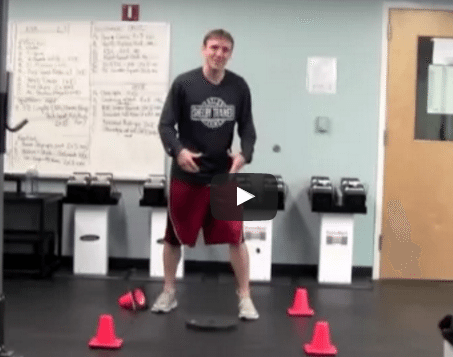 four cone agility drill for the weight room