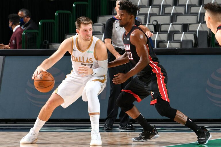 Luka Doncic posting up