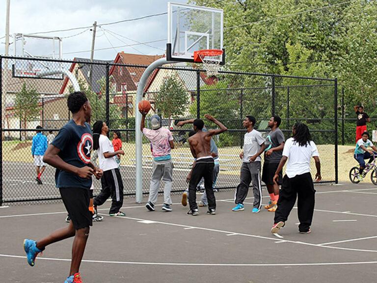 Basketball Game at Park